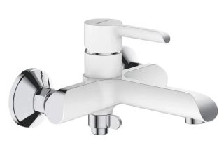 Смеситель для ванны Shevanik S6002F белый/хром