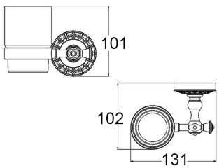 Держатель стакана одинарный Zorg Antic AZR 03 SL серебро