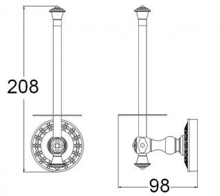 Бумагодержатель Zorg Antic AZR 09 SL серебро
