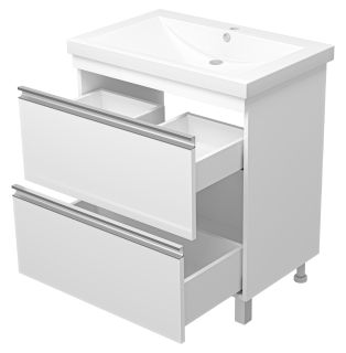 Напольная тумба под раковину Misty Ингрид 75см белый