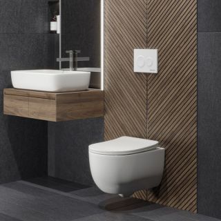 Кнопка смыва Berges Novum 040064 Soft Touch белый