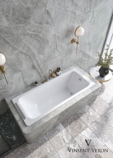 Ванна чугунная Vinsent Veron Italon VIT1707045 170x70см без отверстий для ручек