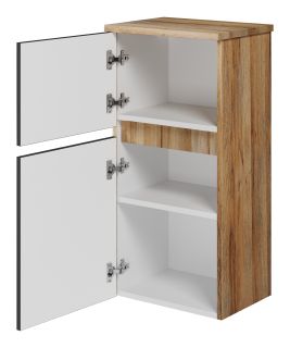 Подвесной шкаф Misty Ива 40см универсальный графит/дуб Вотан