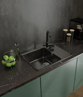 Мойка кухонная GranFest LEVEL LV-660L черный