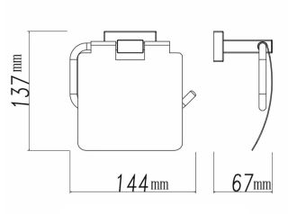 Держатель для туалетной бумаги Shevanik SG5605H чёрный