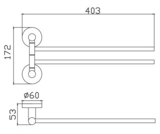 Полотенцедержатель Haiba HB8312 40см сталь