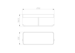 Двойной держатель для туалетной бумаги с полкой Wonzon & Woghand Lotte WW-8356A-BG брашированное золото