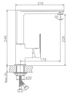 Смеситель для кухни Haiba HB70505-8 белый