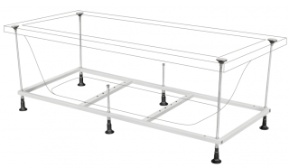 Акриловая ванна Berges Lumbo с каркасом 150x75см белый 050004