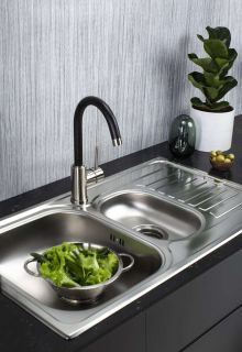 Смеситель для кухни Omoikiri Shinagawa-BN-BL хром/чёрный