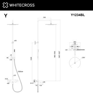 Душевая стойка термостатическая WHITECROSS Y Y1234GL золото