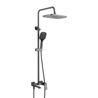 Душевая стойка Shevanik S4036T оружейная сталь