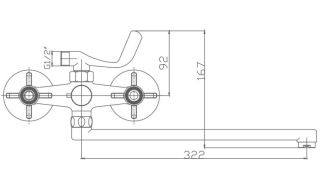 Смеситель для ванны Haiba HB2224 хром