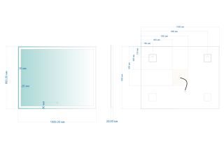 Зеркало с подсветкой ABBER See AG6115S-1.0 100см