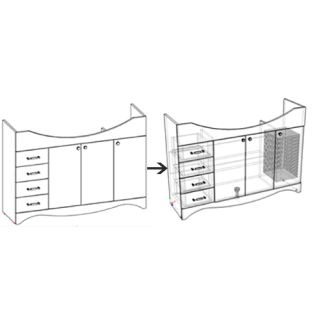 Тумба под раковину Corozo Классика 120см белый SD-00000370