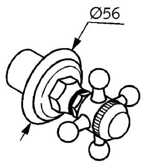 Встраиваемый вентиль Kludi 1926 позолоченный 518034520