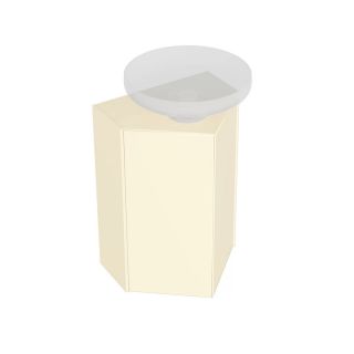 Тумба-модуль под раковину со столешницей без боковин Kerama Marazzi Caravan KMCACb50MBt0 50 см сливочный матовый