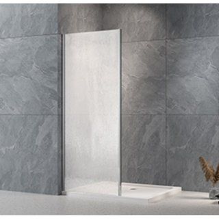 Боковая панель Veconi KP-12R, 900x1950, хром, стекло дождь