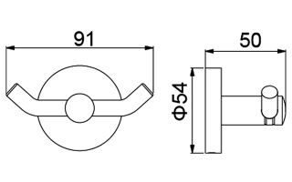 Крючок двойной Timo Saona 13012/18 чёрное золото