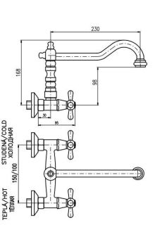 Смеситель для кухни Rav Slezak Morava Retro MK102.5/28Z золото