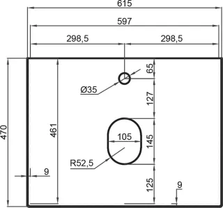 Столешница La Fenice Granite FNC-VS03-TER-60 60 см