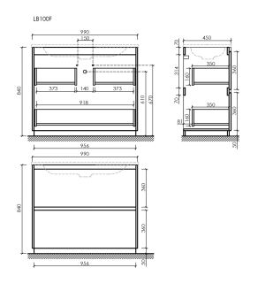 Тумба напольная под раковину Sancos Libra Floor LB100FW 100 см белый