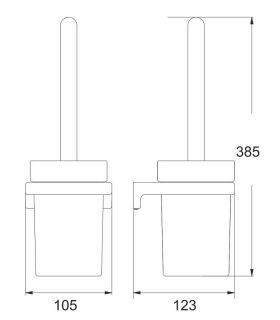 Ёршик для унитаза Rose RG1800C белый