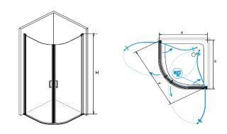 Душевой уголок RGW LE-54 900х900х1950