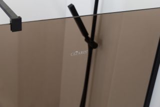 Душевая перегородка CEZARES LIBERTA-L-1-110-120-BR-NERO кронштейн 120см