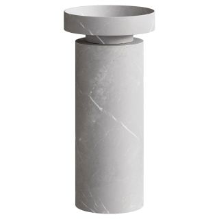 Накладная раковина с пьедесталом золото Armadi Art Sole Corian 801-GR+801-Base-GR Amani Grigio/серый