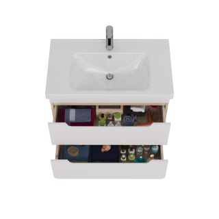 Тумба под раковину Lemark Olivia LM08OL80T 80 см белый глянец