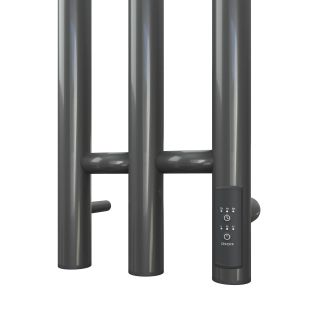 Полотенцесушитель электрический APEXTERMO Luna LN10112GF 1100x120 с крючками графит металлик