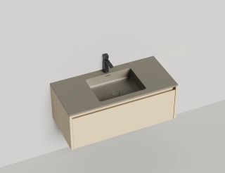 Подвесная тумба Salini Domino 27D110ON 100см эмаль/гладкий фасад Onda Plus