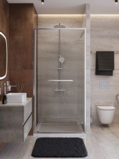 Душевая дверь CEZARES LUX-B-FS-1-90-C-CR хром