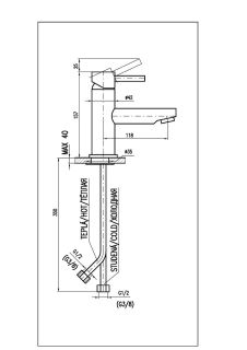 Смеситель для раковины Rav Slezak Seina SE926.5CMAT черный