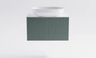 Тумба с раковиной Astra-Form М-40 Slim 4631177714528 80 см зелёный матовый