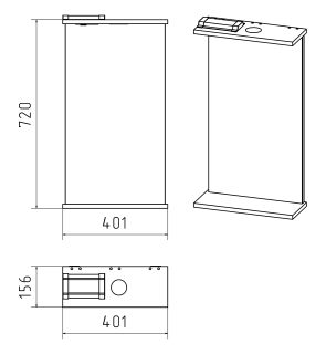 Зеркало с подсветкой Misty Магнолия 40см белый