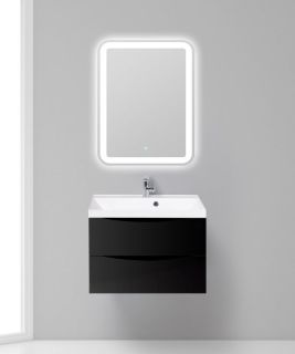 Тумба под раковину BelBagno подвесная 70x55см Nero Lucido MARINO-700-2C-SO-NL-P