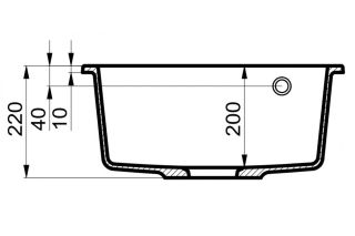Мойка для кухни Milacio Murcia 51 Cuarzo MC.77023 серый металлик