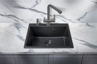 Смеситель для кухни Milacio Ultra MCU.558.GM под фильтр с краном для питьевой воды воронёная сталь