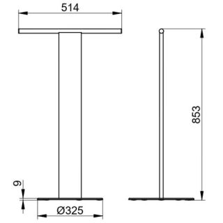 Полотенцедержатель Keuco Plan 04987510101 напольный хром