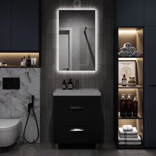 Тумба под раковину напольная Velvex Orlando tn.ORL.CLA.70.2Y графит, 70 см