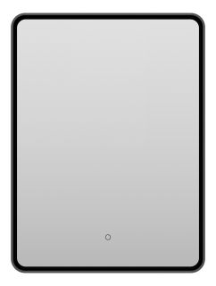 Зеркало с подсветкой Brevita Mercury MER-Rett6-060/80-black 60см чёрный