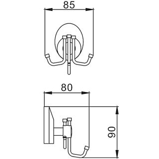 Крючок Frap F1605-3 хром