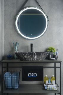 Раковина Gid Mnc206 54427 накладная под камень глянцевая 59x39x13