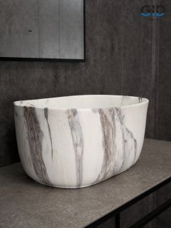 Раковина Gid Mnc9302 54481 накладная под камень матовая 45x32x22