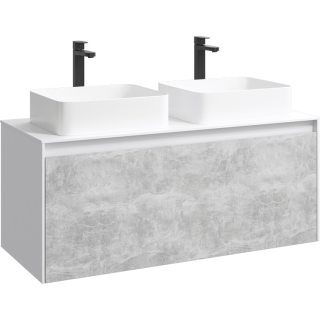 Подвесная тумба под раковину Aqwella Mobi MOB0112W+MOB0712BS 120 см