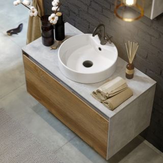 Подвесная тумба под раковину Aqwella Mobi MOB0110DB+MOB0710DB 100 см