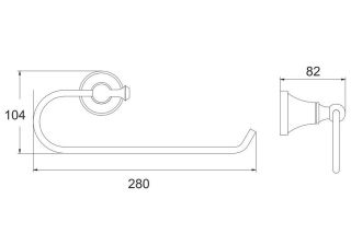 Полотенцедержатель Rose RG1906H чёрный