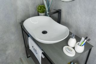 Раковина Gid N9175 51128 накладная белая 66.5x41x12